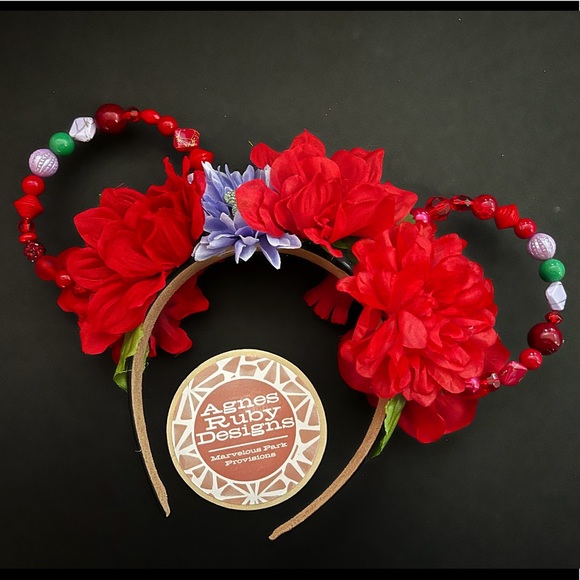 Lady Tremaine Lucifer Disney Villains Beaded Mouse Ears Fascinator Cinderella - Picture 3 of 7